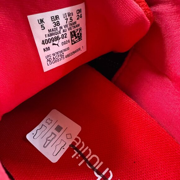 Puma Speedcat OG Sneakers Suede Red White Womens 7.5 - Picture 6 of 10